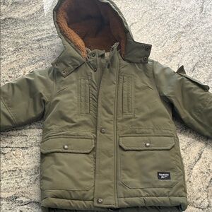 OshKosh B'gosh Olive Hooded Jacket NWT l 3T